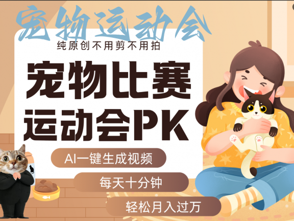 AI萌宠运动员跳水 射击  篮球  足球比赛   每天十分钟 附详细提示词文案库  代替做素材 卖提示词 卖虚拟资料  卖宠物产品 做宠物私人定制产品  带徒弟 带陪跑 卖课  创作者分成 月入5W+